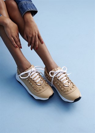 Leather Sneakers Camel